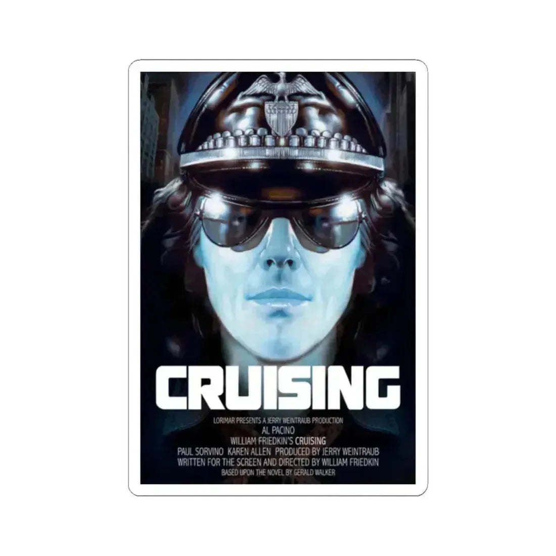 CRUISING 1980 Movie Poster - STICKER Vinyl Kiss-Cut Decal 2 Inch White - The Sticker Space