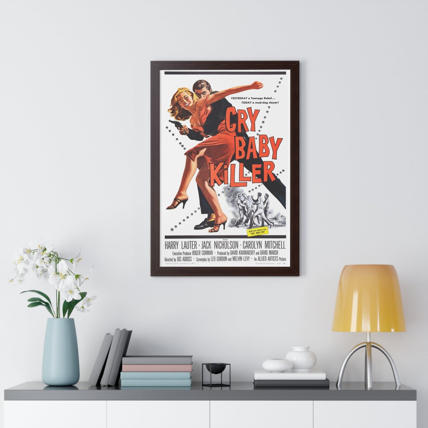 CRY BABY KILLER 1958 - Framed Movie Poster-The Sticker Space