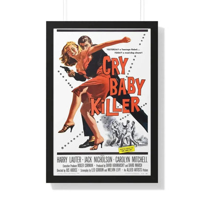 CRY BABY KILLER 1958 - Framed Movie Poster 20" x 30" Black - The Sticker Space