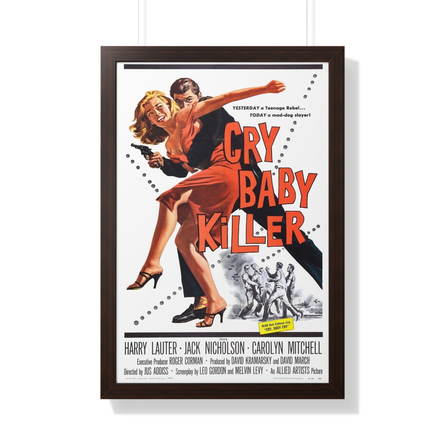 CRY BABY KILLER 1958 - Framed Movie Poster-20" x 30"-The Sticker Space