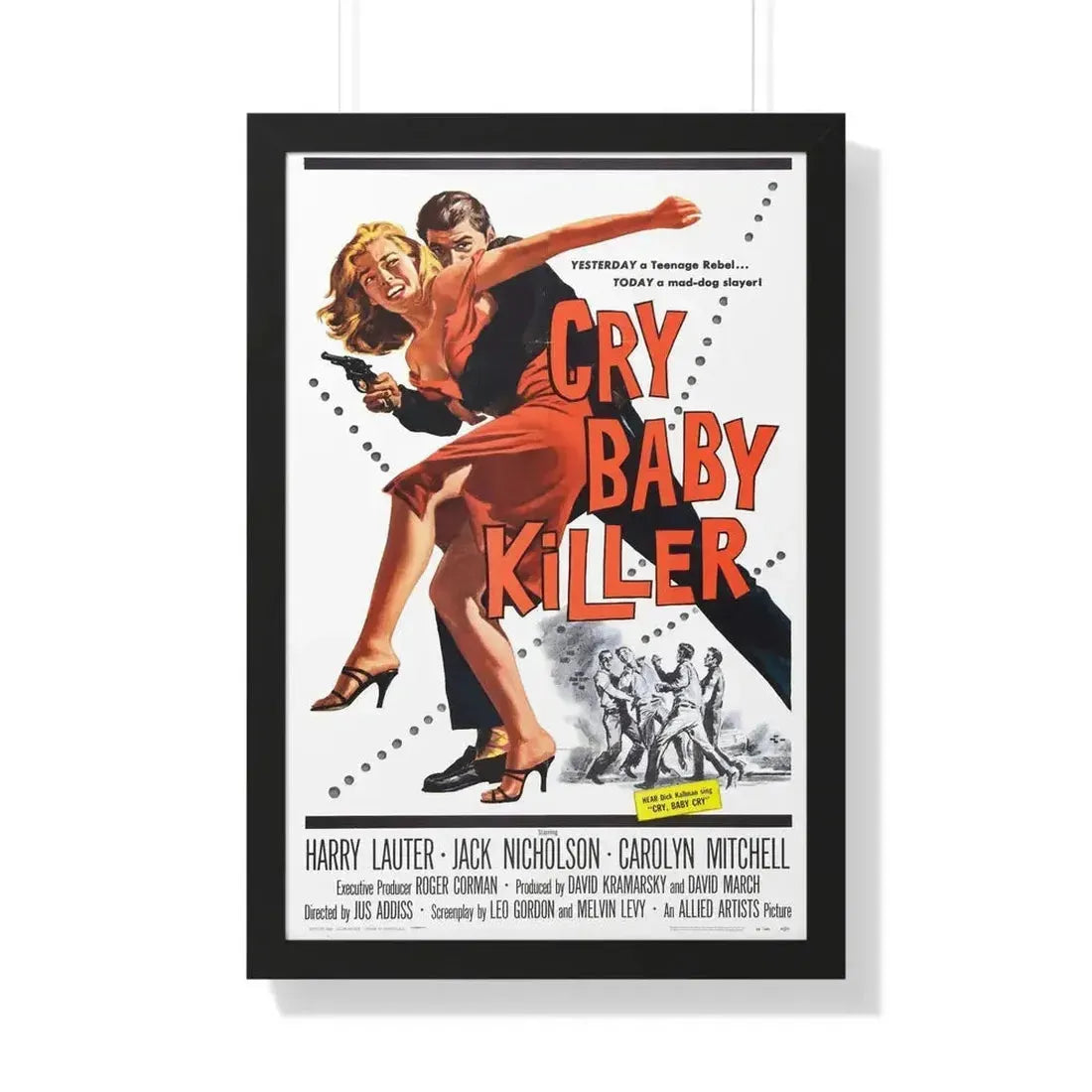 CRY BABY KILLER 1958 - Framed Movie Poster - The Sticker Space