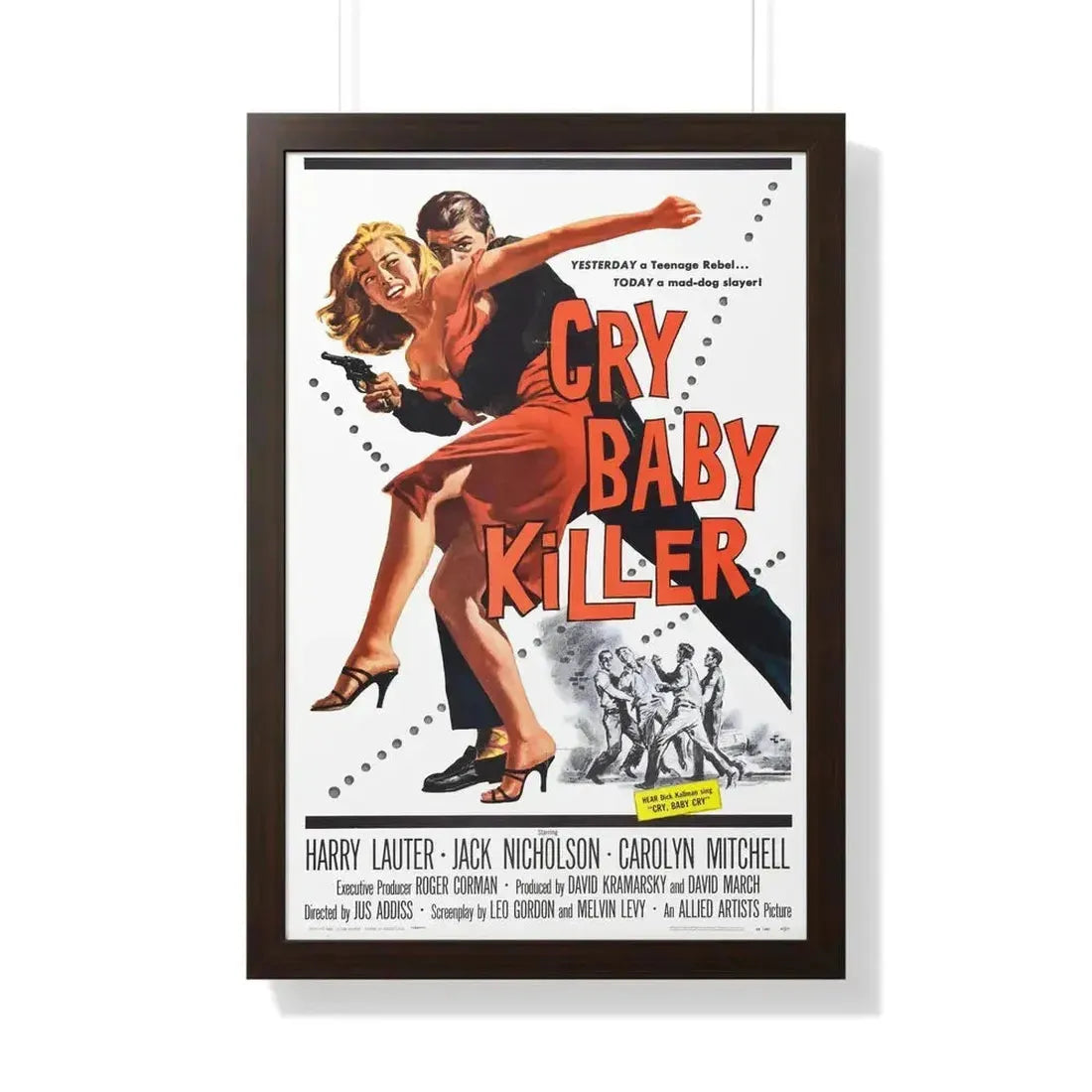 CRY BABY KILLER 1958 - Framed Movie Poster - The Sticker Space