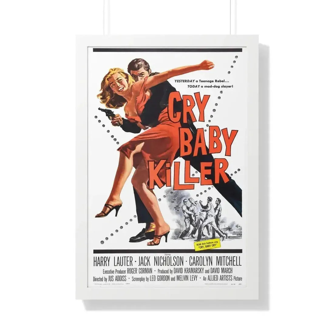 CRY BABY KILLER 1958 - Framed Movie Poster - The Sticker Space