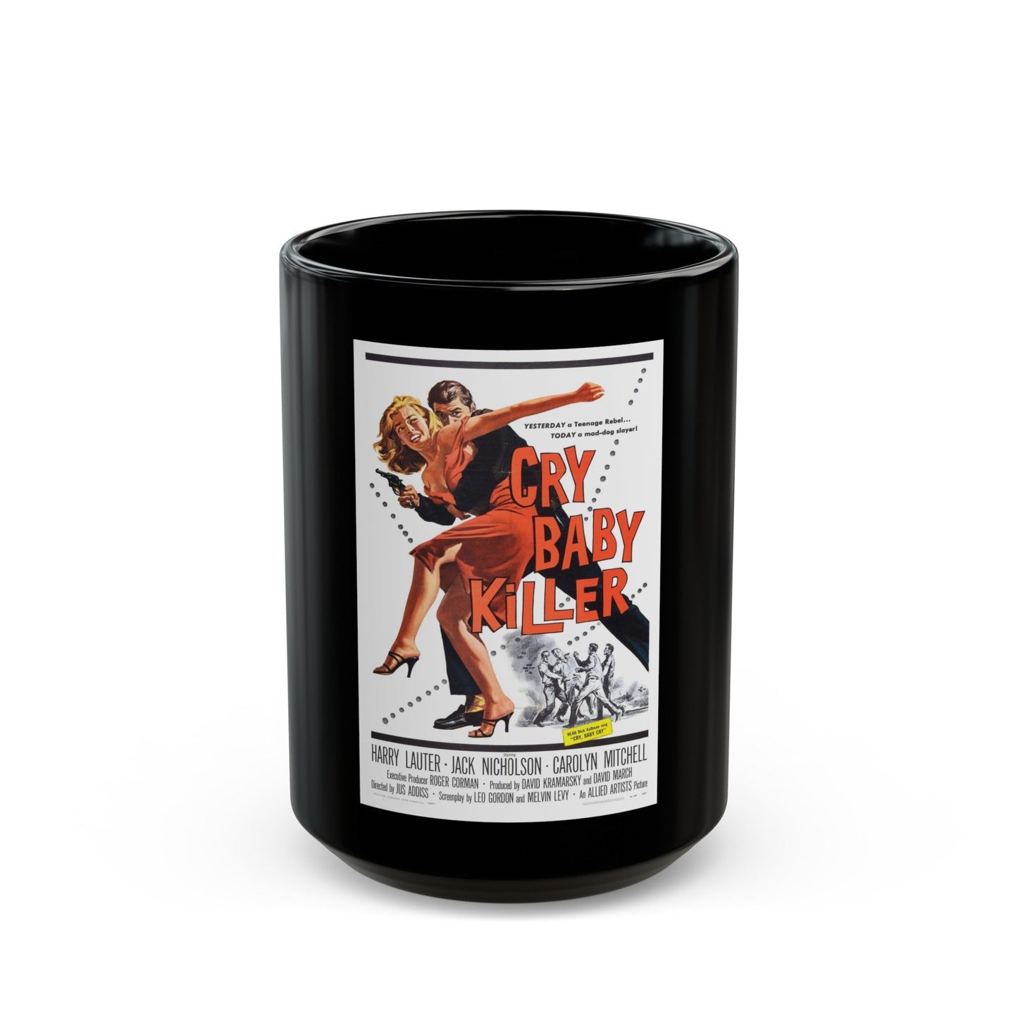 CRY BABY KILLER 1958 Movie Poster - Black Coffee Mug-15oz-The Sticker Space