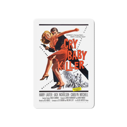 CRY BABY KILLER 1958 Movie Poster - Die-Cut Magnet-6 × 6"-The Sticker Space