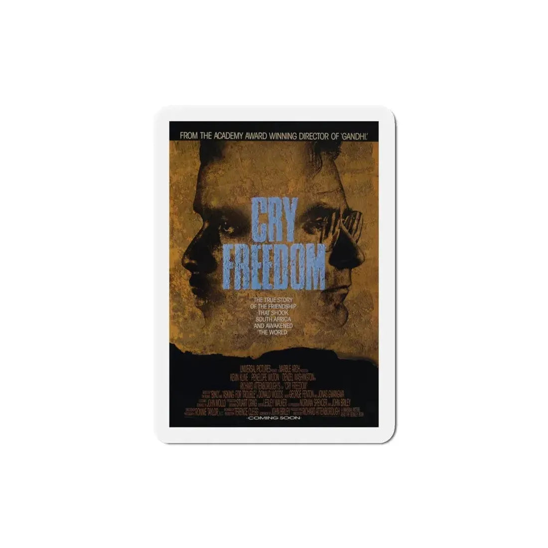 Cry Freedom 1987 Movie Poster Refrigerator Magnet 3 Inch - The Sticker Space