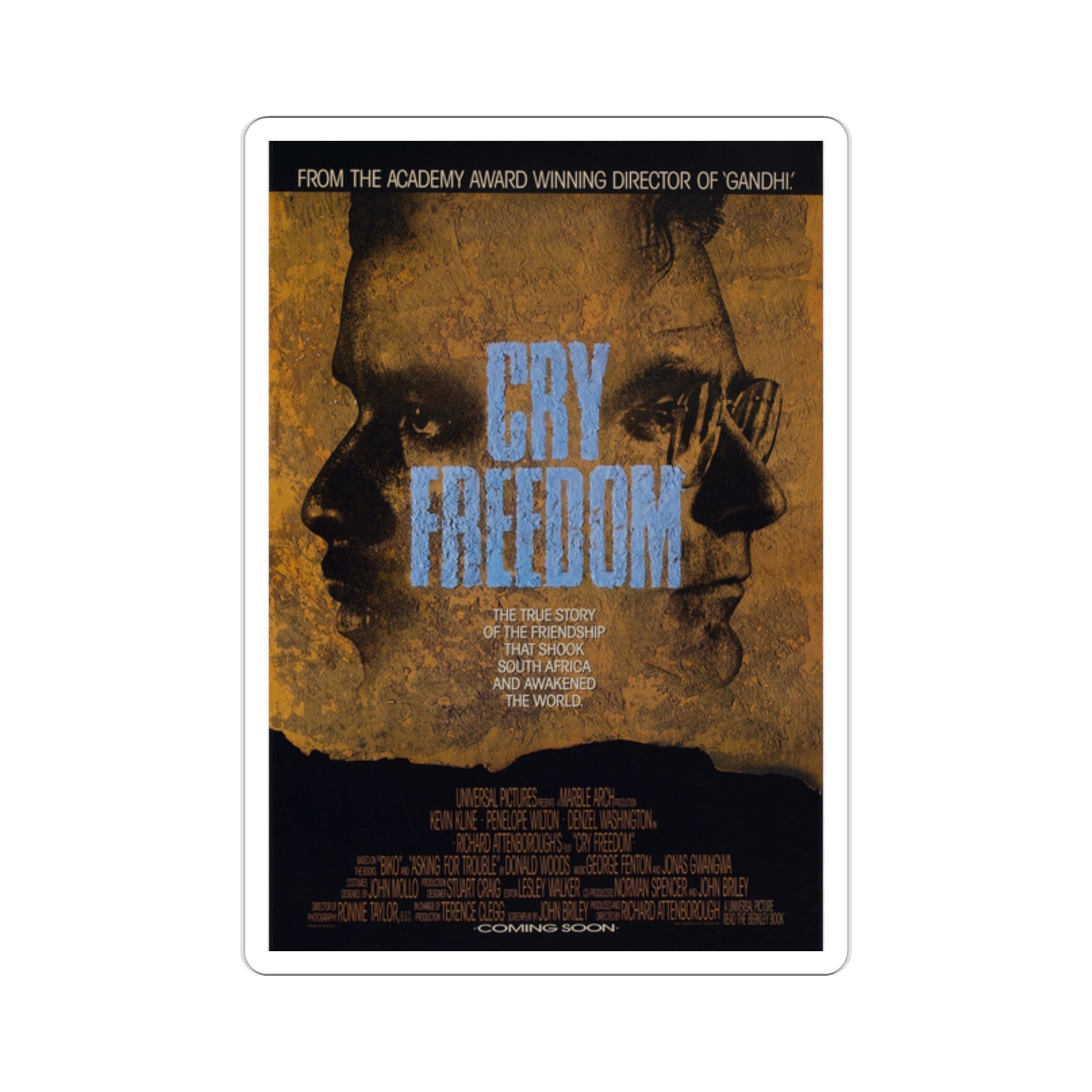 Cry Freedom 1987 Movie Poster STICKER Vinyl Die-Cut Decal-2 Inch-The Sticker Space