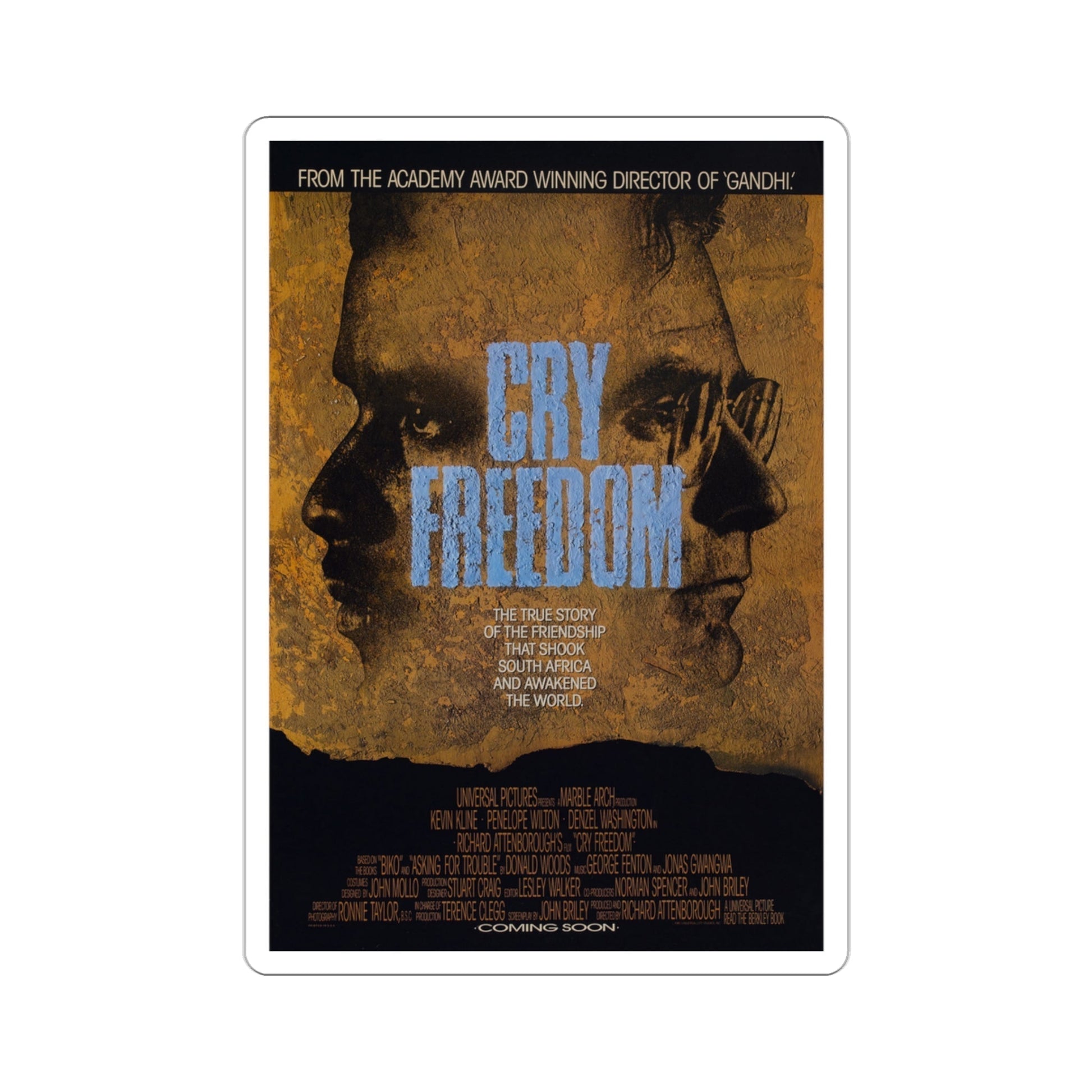 Cry Freedom 1987 Movie Poster STICKER Vinyl Die-Cut Decal-3 Inch-The Sticker Space