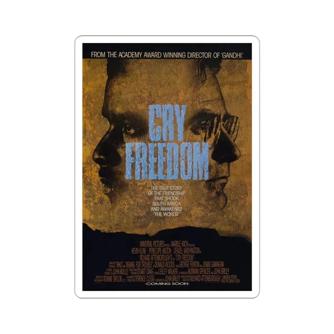 Cry Freedom 1987 Movie Poster STICKER Vinyl Die-Cut Decal 3 Inch - The Sticker Space