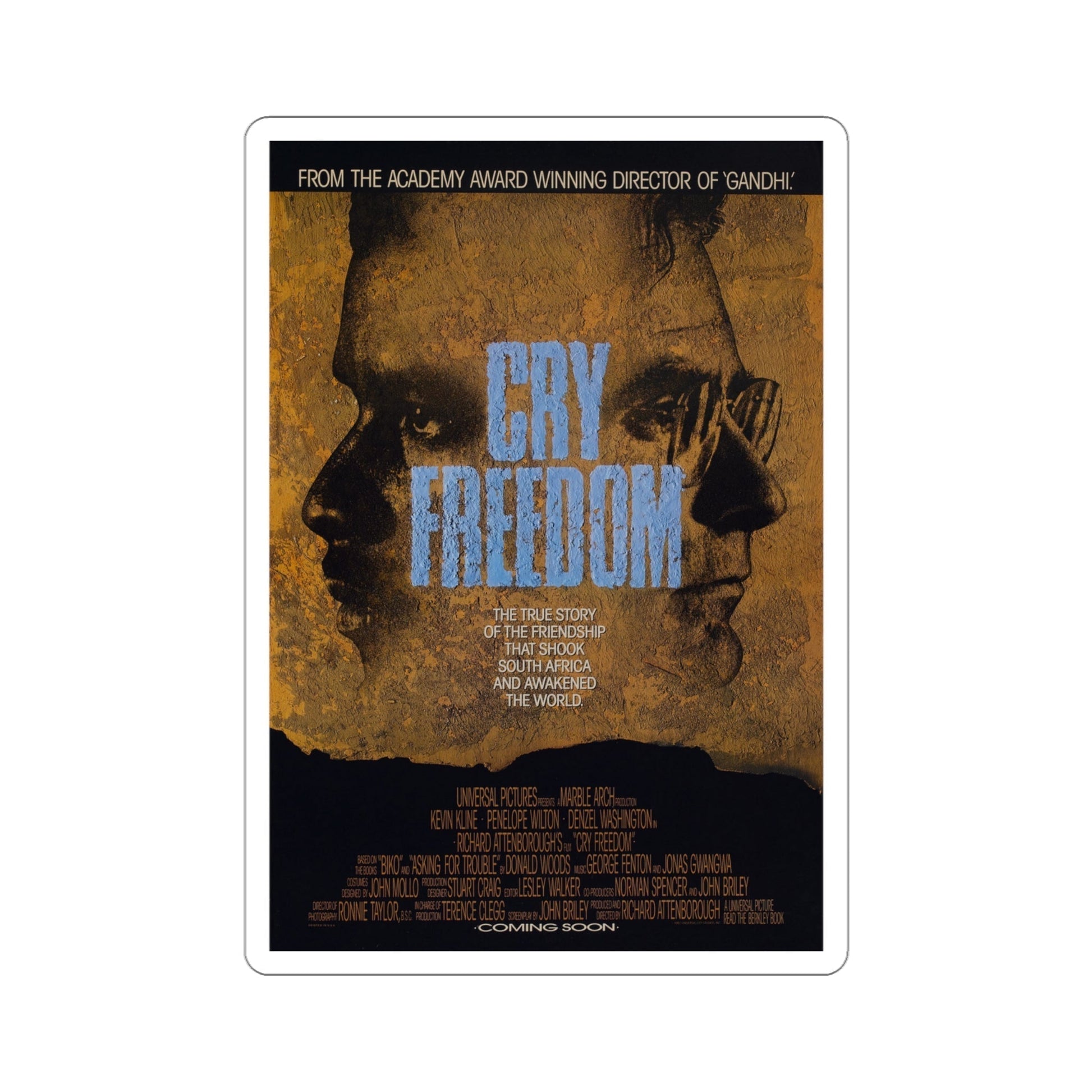 Cry Freedom 1987 Movie Poster STICKER Vinyl Die-Cut Decal-4 Inch-The Sticker Space