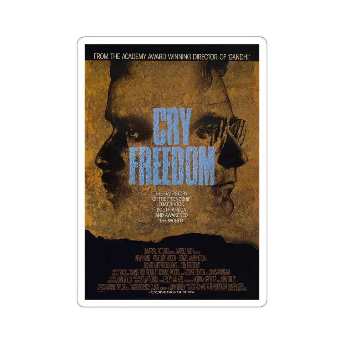 Cry Freedom 1987 Movie Poster STICKER Vinyl Die-Cut Decal 5 Inch - The Sticker Space