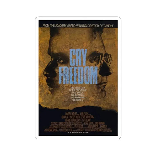 Cry Freedom 1987 Movie Poster - STICKER Vinyl Kiss-Cut Decal 2 Inch White - The Sticker Space