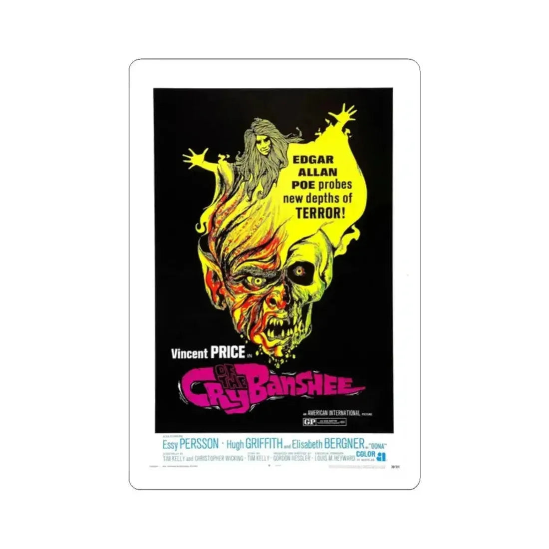 CRY OF THE BANSHEE 1970 Movie Poster - STICKER Vinyl Kiss-Cut Decal 2 Inch White - The Sticker Space