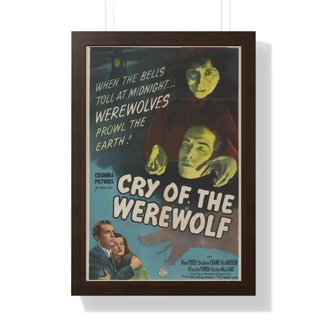CRY OF THE WEREWOLF 1944 - Framed Movie Poster 16″ x 24″ Walnut - The Sticker Space
