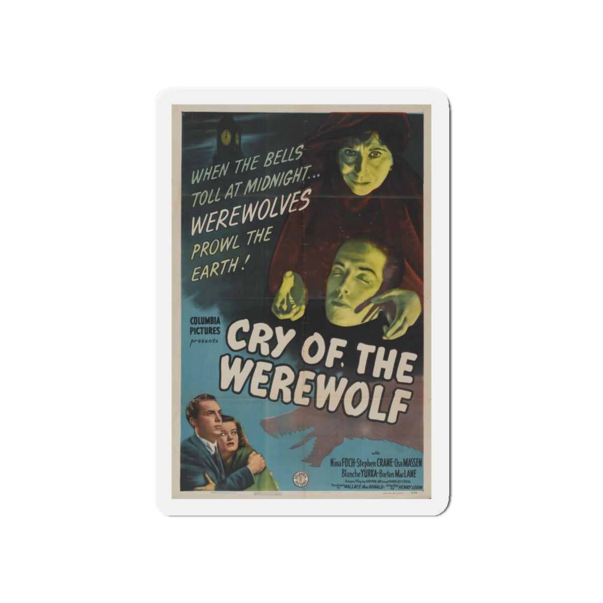 CRY OF THE WEREWOLF 1944 Movie Poster - Die-Cut Magnet-5" x 5"-The Sticker Space