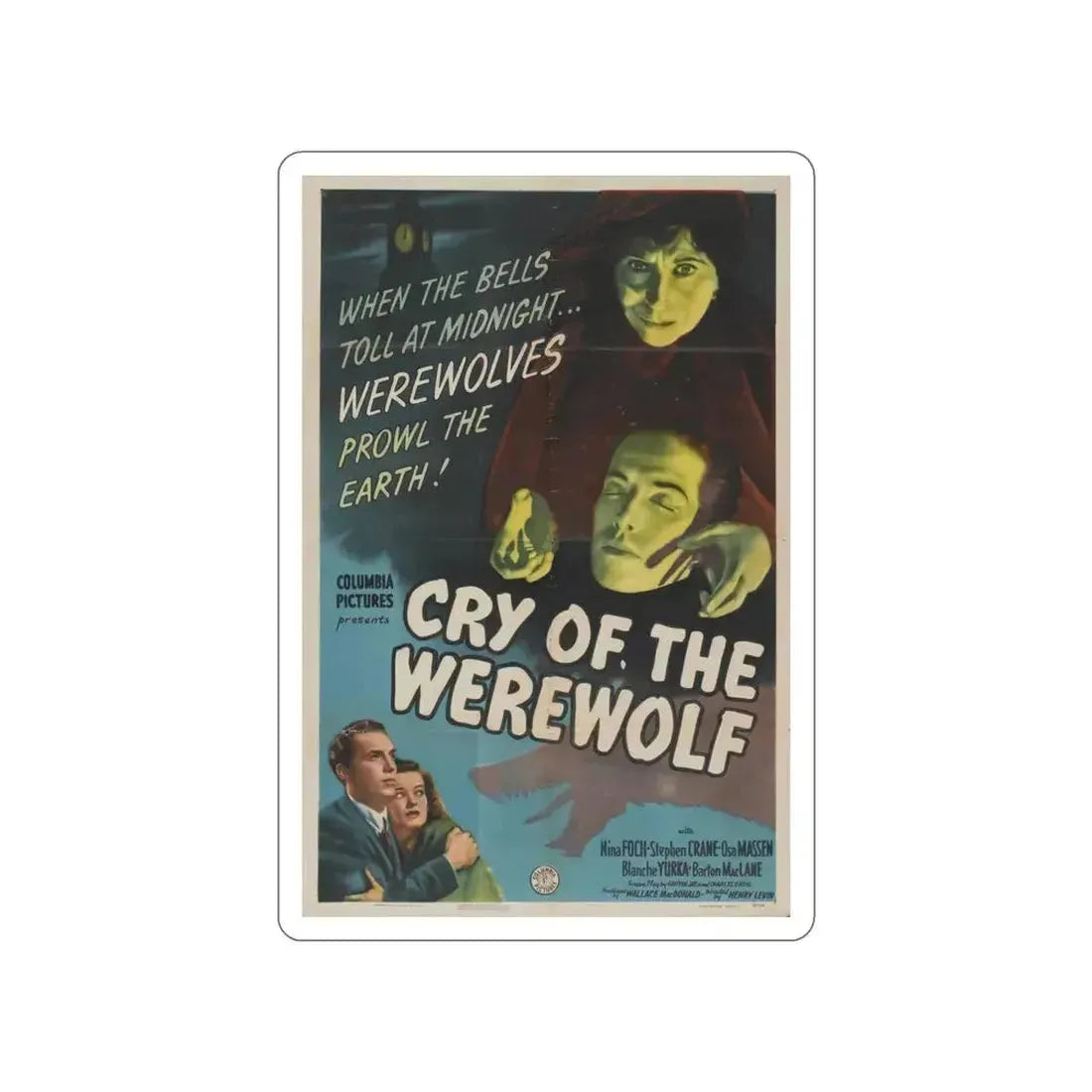 CRY OF THE WEREWOLF 1944 Movie Poster STICKER Vinyl Die-Cut Decal 5 Inch - The Sticker Space