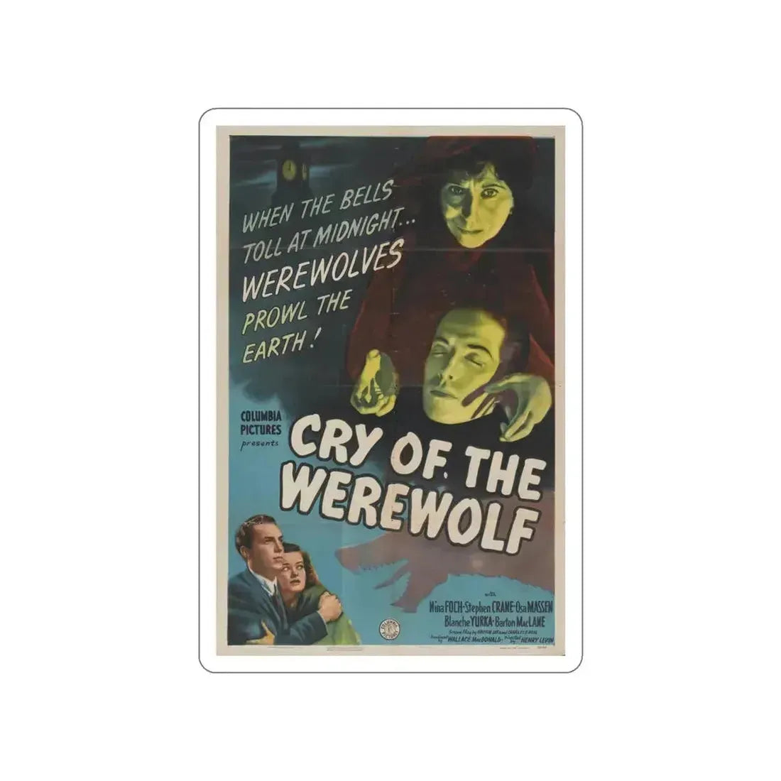CRY OF THE WEREWOLF 1944 Movie Poster STICKER Vinyl Die-Cut Decal 6 Inch - The Sticker Space