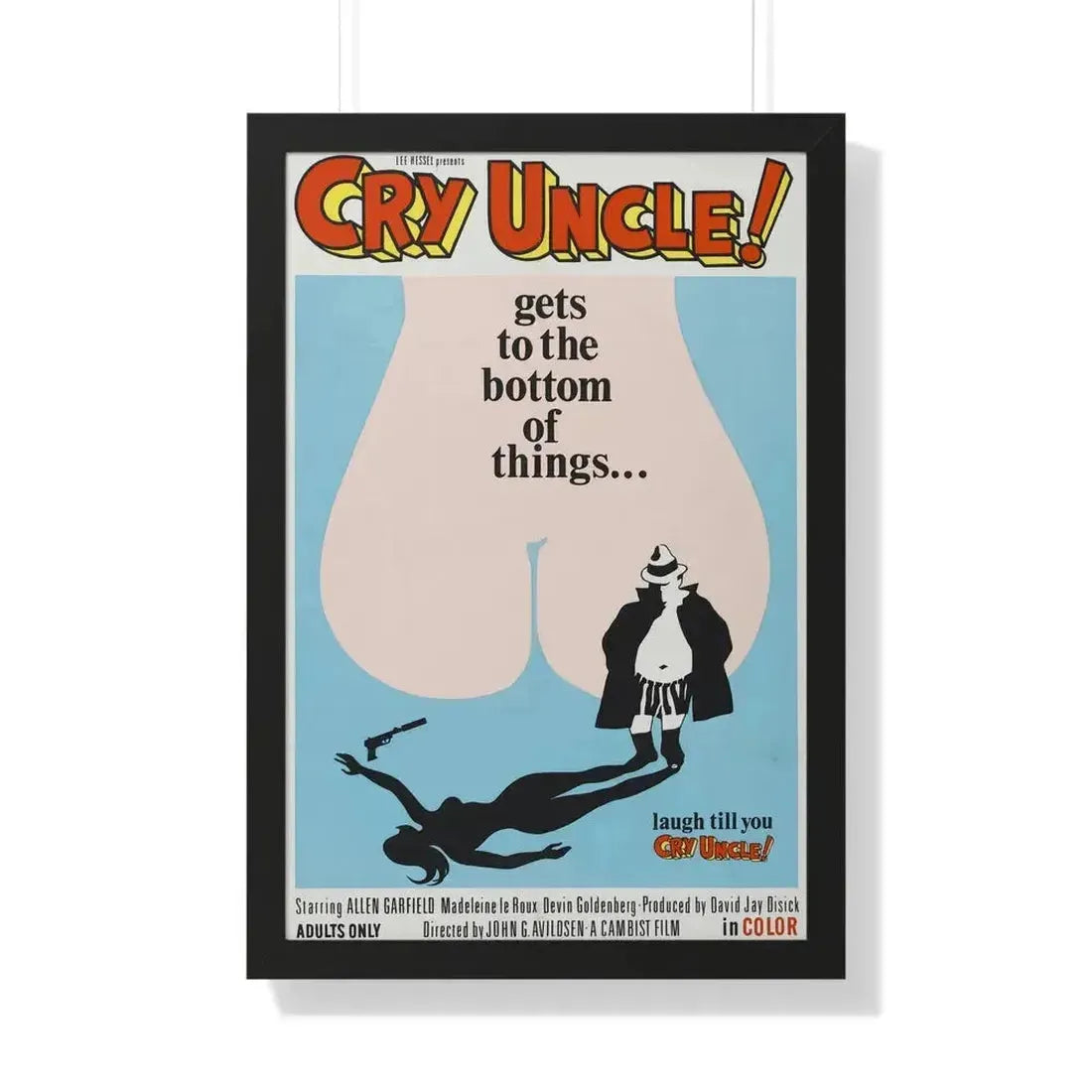 CRY UNCLE! 1971 - Framed Movie Poster 20" x 30" Black - The Sticker Space