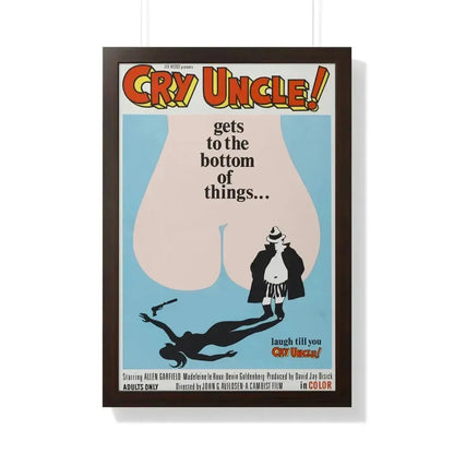 CRY UNCLE! 1971 - Framed Movie Poster 20" x 30" Walnut - The Sticker Space