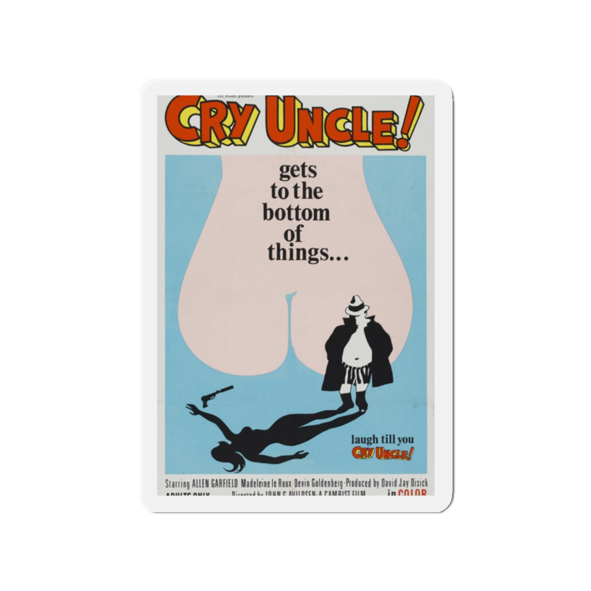 CRY UNCLE! 1971 Movie Poster - Die-Cut Magnet-2" x 2"-The Sticker Space