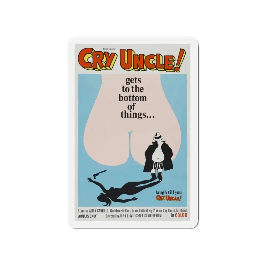 CRY UNCLE! 1971 Movie Poster - Refrigerator Magnet 4 Inch - The Sticker Space