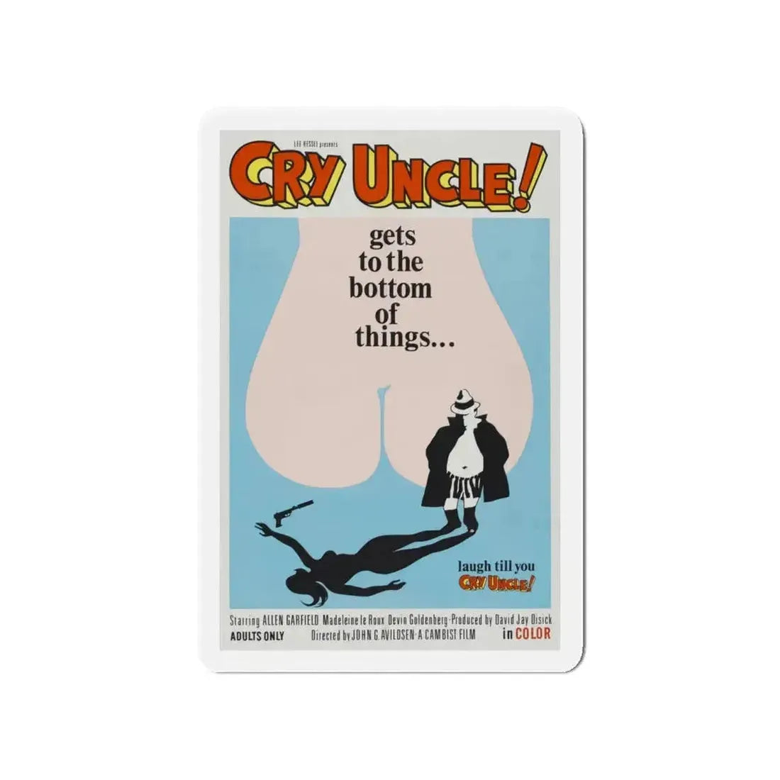 CRY UNCLE! 1971 Movie Poster - Refrigerator Magnet - The Sticker Space
