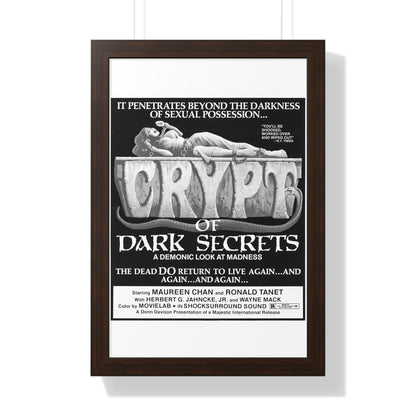 CRYPT OF DARK SECRETS 1976 - Framed Movie Poster-16″ x 24″-The Sticker Space