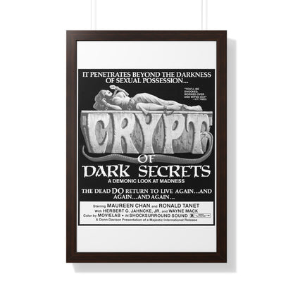 CRYPT OF DARK SECRETS 1976 - Framed Movie Poster-20" x 30"-The Sticker Space