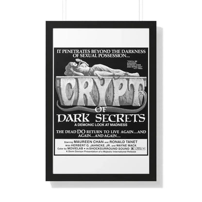 CRYPT OF DARK SECRETS 1976 - Framed Movie Poster - The Sticker Space