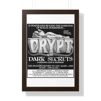 CRYPT OF DARK SECRETS 1976 - Framed Movie Poster - The Sticker Space