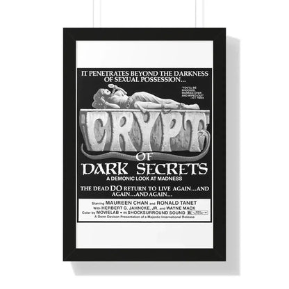 CRYPT OF DARK SECRETS 1976 - Framed Movie Poster - The Sticker Space