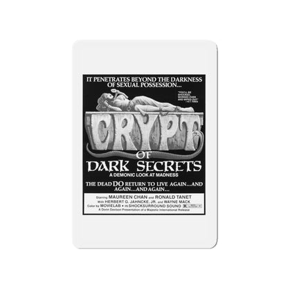 CRYPT OF DARK SECRETS 1976 Movie Poster - Die-Cut Magnet-4" x 4"-The Sticker Space