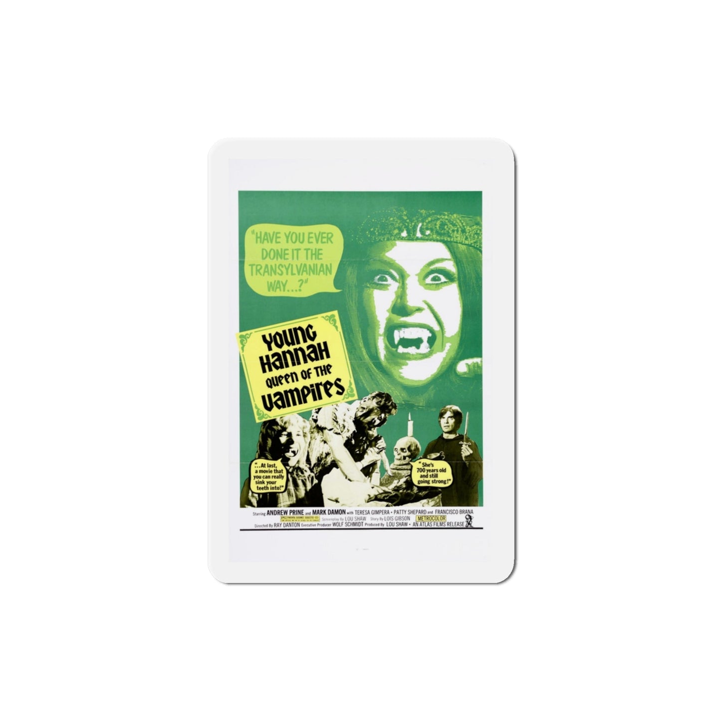 Crypt of the Living Dead 1973 Movie Poster Die-Cut Magnet-3 Inch-The Sticker Space