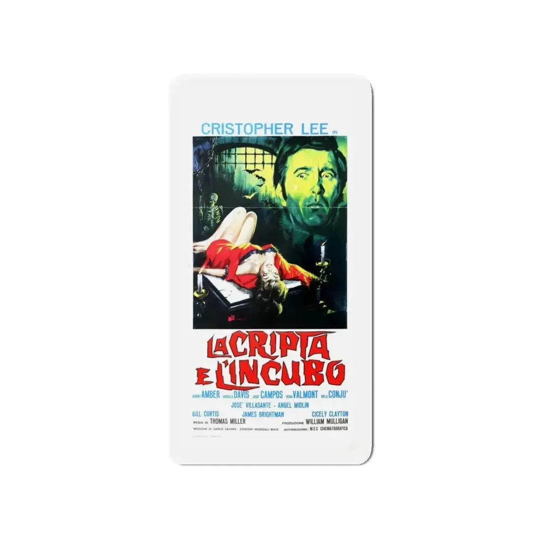 CRYPT OF THE VAMPIRE 1964 Movie Poster - Refrigerator Magnet 4 Inch - The Sticker Space