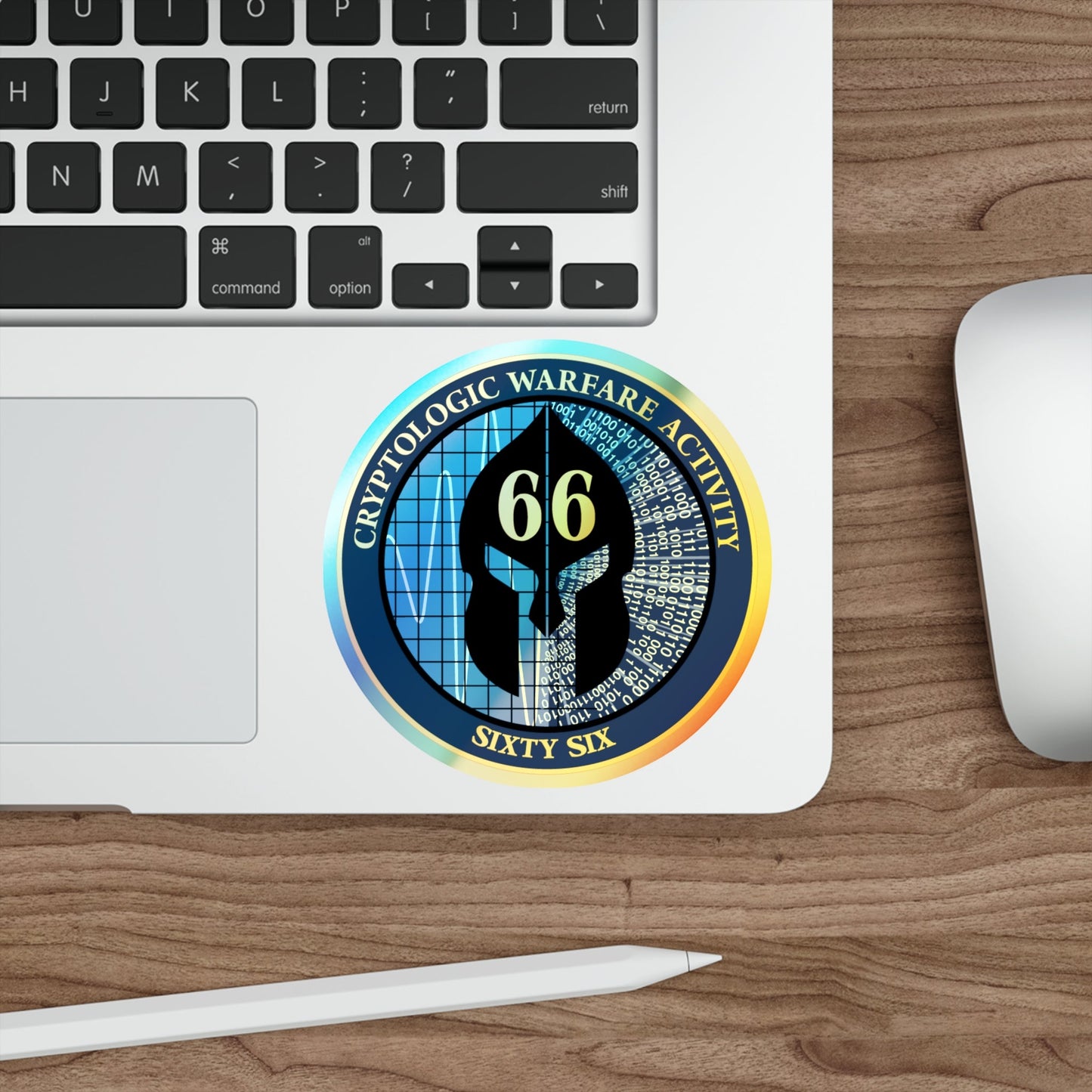 Cryptologic Warfare Activity 66 (U.S. Navy) Holographic STICKER Die-Cut Vinyl Decal-The Sticker Space