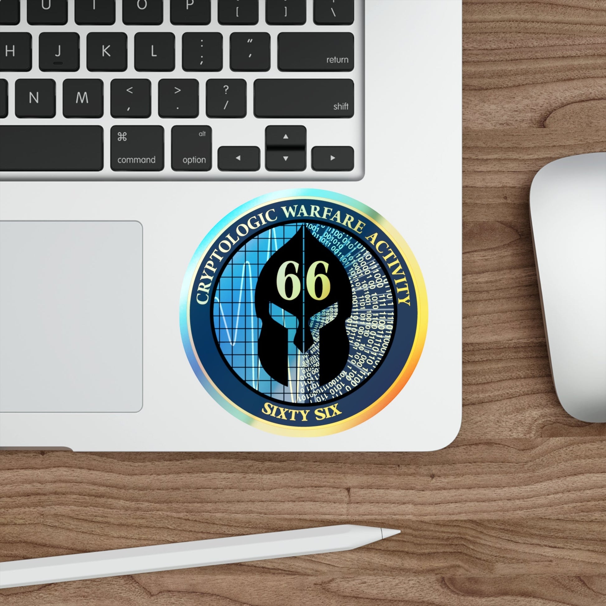 Cryptologic Warfare Activity 66 (U.S. Navy) Holographic STICKER Die-Cut Vinyl Decal-The Sticker Space