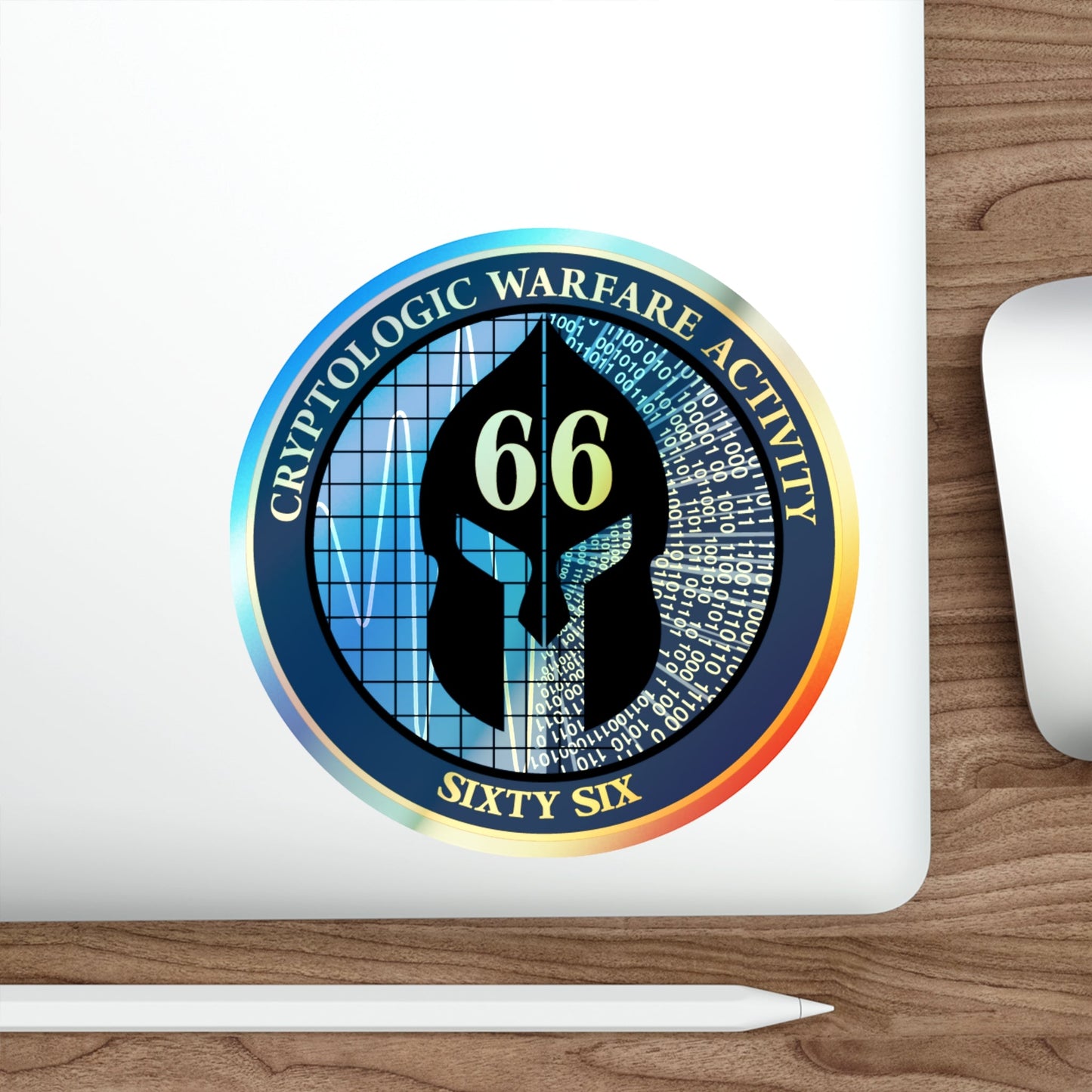 Cryptologic Warfare Activity 66 (U.S. Navy) Holographic STICKER Die-Cut Vinyl Decal-The Sticker Space