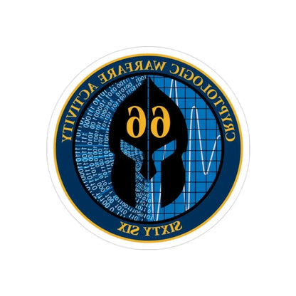 Cryptologic Warfare Activity 66 (U.S. Navy) REVERSE PRINT Transparent Die-Cut STICKER 2 Inch Die-Cut Transparent - The Sticker Space