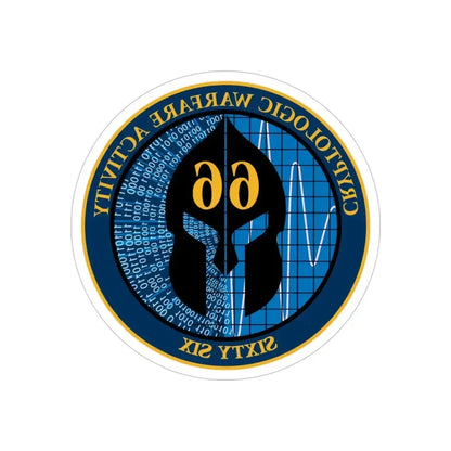 Cryptologic Warfare Activity 66 (U.S. Navy) REVERSE PRINT Transparent Die-Cut STICKER - The Sticker Space