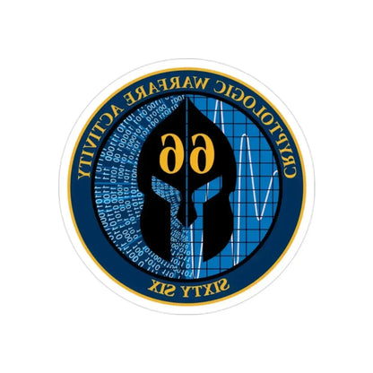 Cryptologic Warfare Activity 66 (U.S. Navy) REVERSE PRINT Transparent Die-Cut STICKER - The Sticker Space