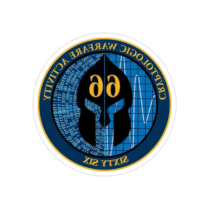 Cryptologic Warfare Activity 66 (U.S. Navy) REVERSE PRINT Transparent Die-Cut STICKER - The Sticker Space