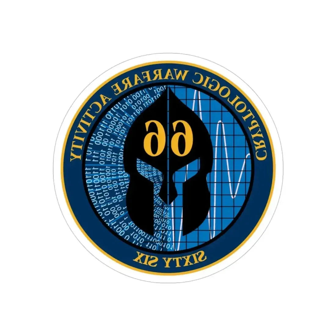 Cryptologic Warfare Activity 66 (U.S. Navy) REVERSE PRINT Transparent Die-Cut STICKER - The Sticker Space