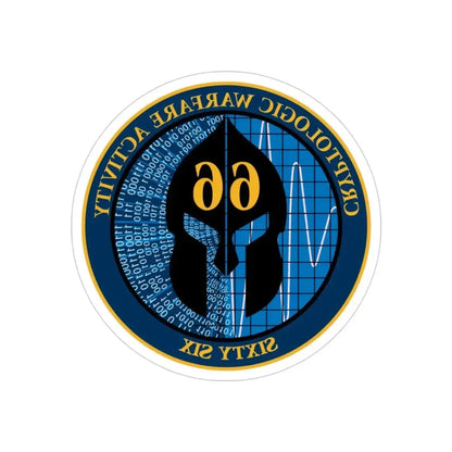 Cryptologic Warfare Activity 66 (U.S. Navy) REVERSE PRINT Transparent Die-Cut STICKER - The Sticker Space