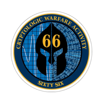 Cryptologic Warfare Activity 66 (U.S. Navy) STICKER Vinyl Kiss-Cut Decal 4 Inch White - The Sticker Space