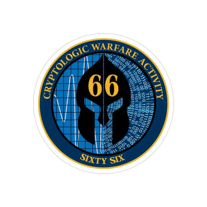 Cryptologic Warfare Activity 66 (U.S. Navy) Transparent STICKER Die-Cut Vinyl Decal 3 Inch Transparent - The Sticker Space