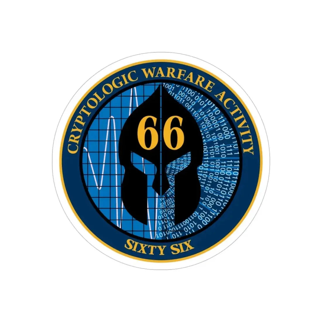 Cryptologic Warfare Activity 66 (U.S. Navy) Transparent STICKER Die-Cut Vinyl Decal 4 Inch Transparent - The Sticker Space