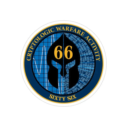 Cryptologic Warfare Activity 66 (U.S. Navy) Transparent STICKER Die-Cut Vinyl Decal 5 Inch Transparent - The Sticker Space