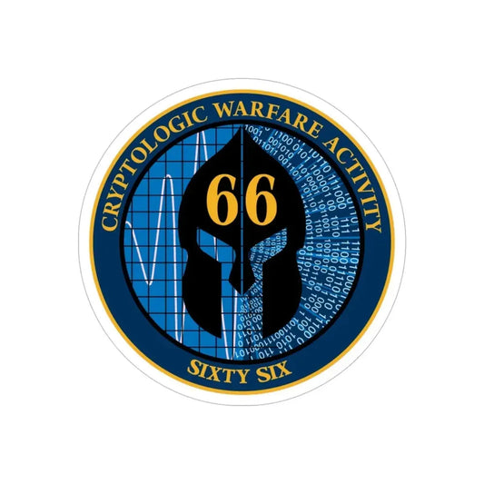 Cryptologic Warfare Activity 66 (U.S. Navy) Transparent STICKER Die-Cut Vinyl Decal 6 Inch Transparent - The Sticker Space