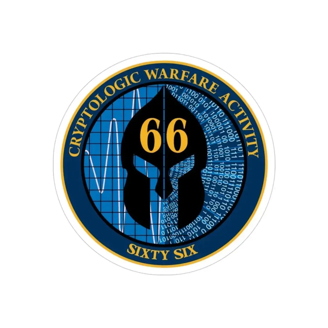 Cryptologic Warfare Activity 66 (U.S. Navy) Transparent STICKER Die-Cut Vinyl Decal - The Sticker Space