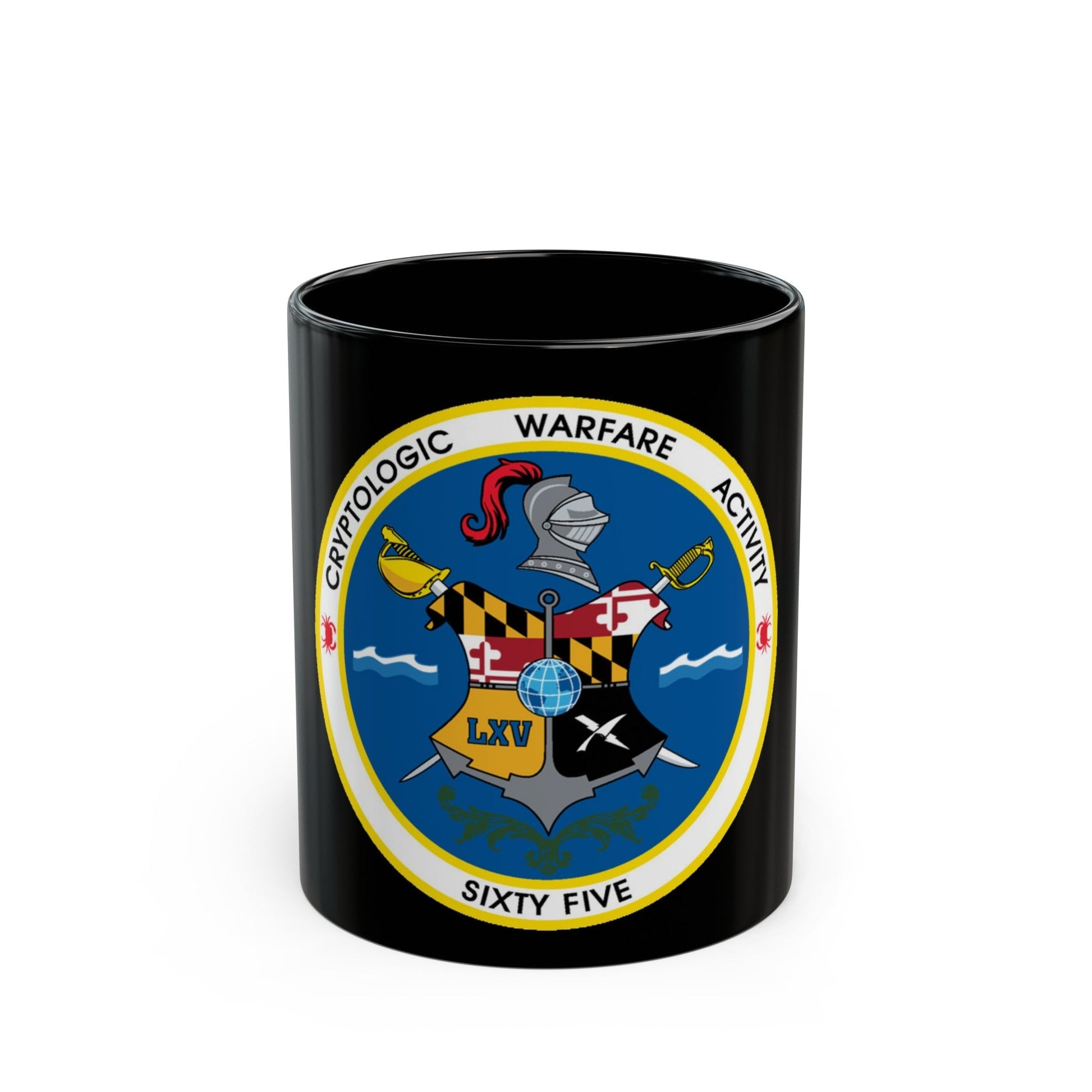 Cryptologic Warfare Activity Sixty Five (U.S. Navy) Black Coffee Mug-11oz-The Sticker Space